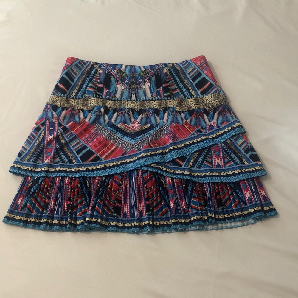 Lucky in Love Vibrant Patterned Mini Skirt